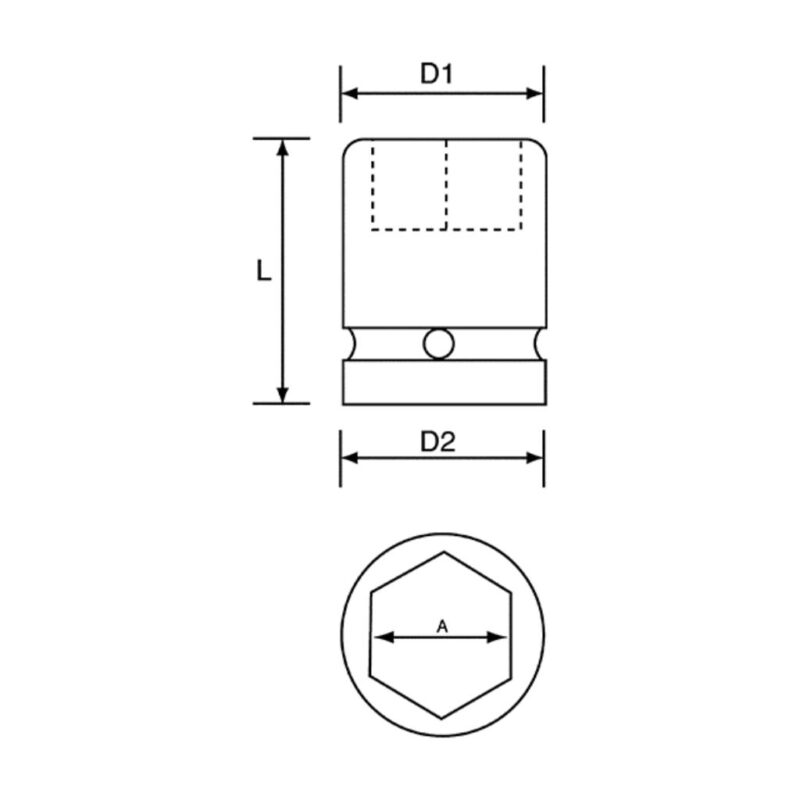 Surface Drive Socket 1/2" Drive Impact Socket